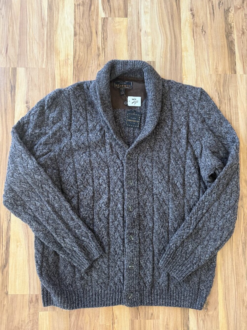 Jos. A Bank men's chunky knit cardigan XL NWT